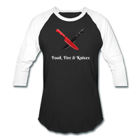Dual Chef Knives - Food Fire & Knives - Frato's Apparel - Long-Sleeve T-Shirt - black/white
