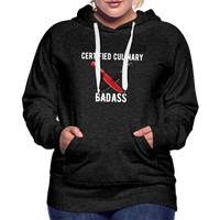 Certified Culinary Badass Dual Chef Knives - Frato's - Women’s Premium Hoodie - charcoal gray