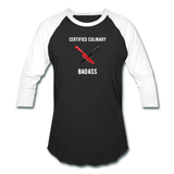 Dual Chef Knives - Certified Culinary Badass - Frato's Apparel - Long-Sleeve T-Shirt - black/white