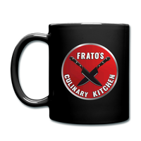 Frato's Culinary Kitchen Logo Black Ceramic Mug - black