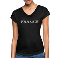 Frato's - Women's Tri-Blend V-Neck T-Shirt - black