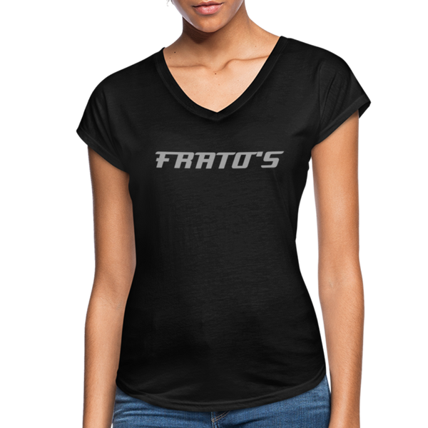 Frato's - Women's Tri-Blend V-Neck T-Shirt - black