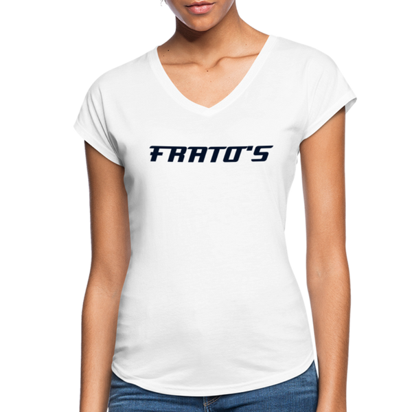 Frato's - Women's Tri-Blend V-Neck T-Shirt - Women's Tri-Blend V-Neck T-Shirt - white