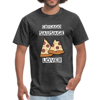 Chicago Sausage Pizza Lover - Foodie Apparel - Unisex Classic T-Shirt - heather black