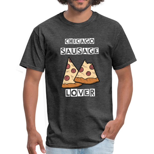 Chicago Sausage Pizza Lover - Foodie Apparel - Unisex Classic T-Shirt - heather black